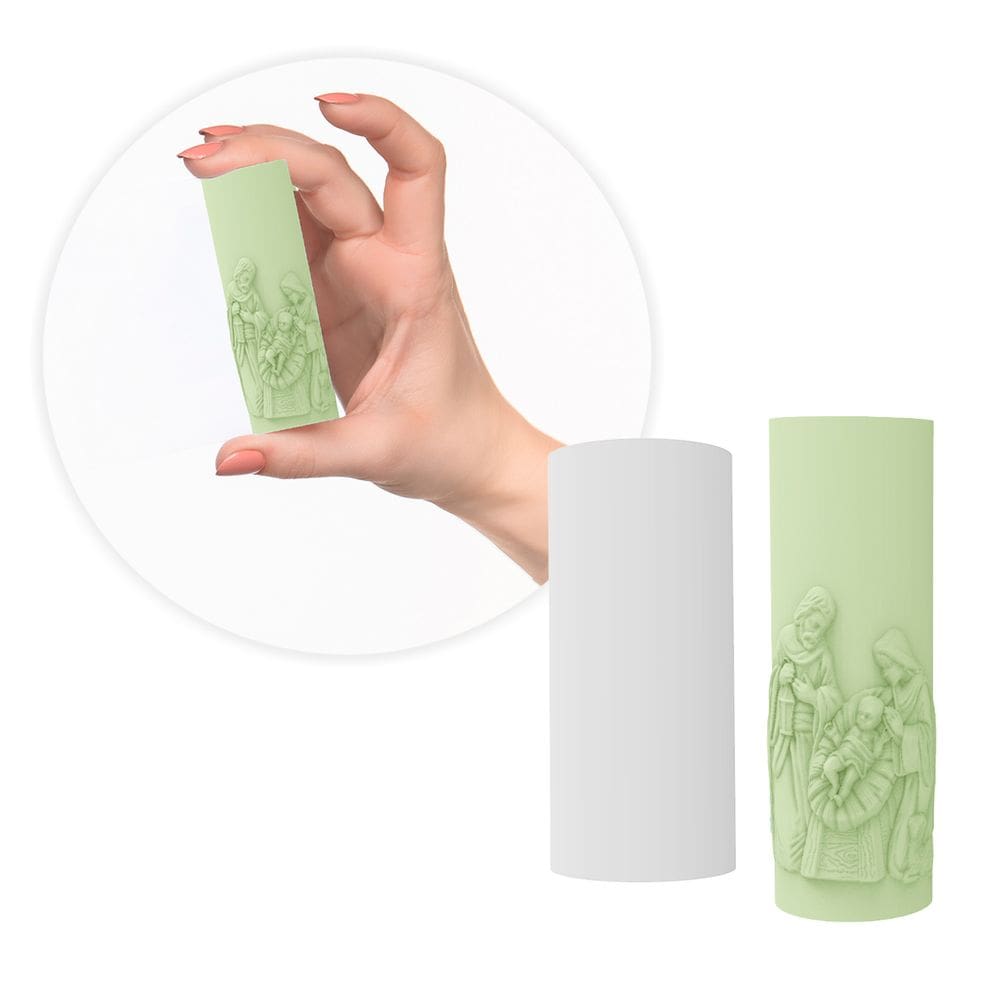 Forma de Silicone Mini Vela de Sete Dias Sagrada Família MOD 2