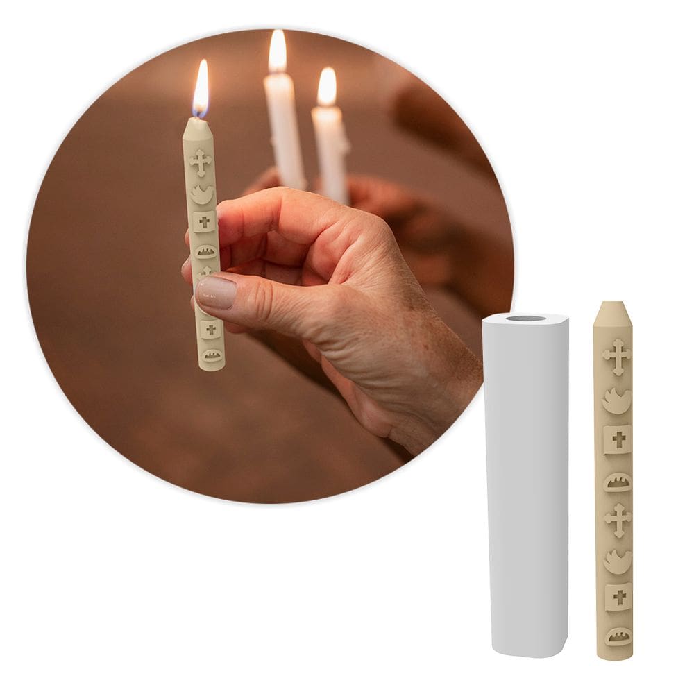 Forma de Silicone Vela Cruz Pão e Espirito Santo Religiosa