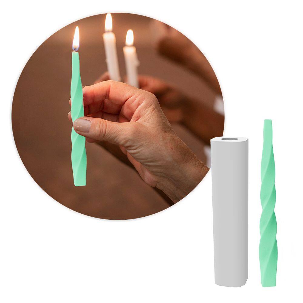 Forma de Silicone Vela Torcida MOD 3 | Decorativo Para Jantar, Festas