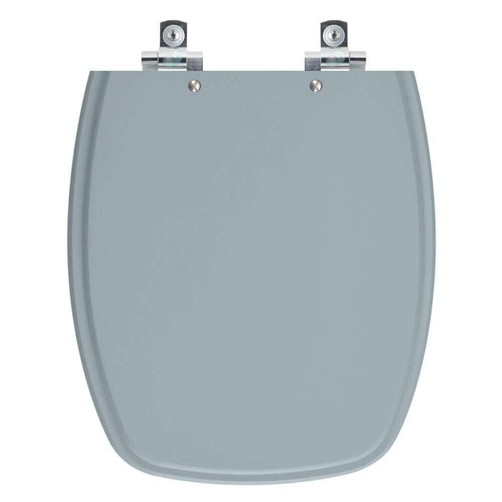 Assento Sanitário Soft Close Primula Plus Cinza Escuro Para Vaso Fiori