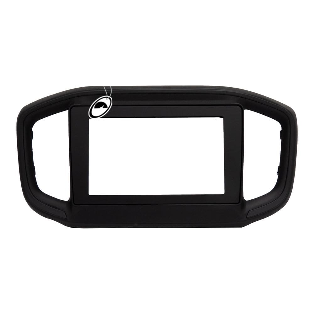 Moldura De Painel 2 Din 9" Polegadas Fiat Strada 2020 2021 - Black Piano