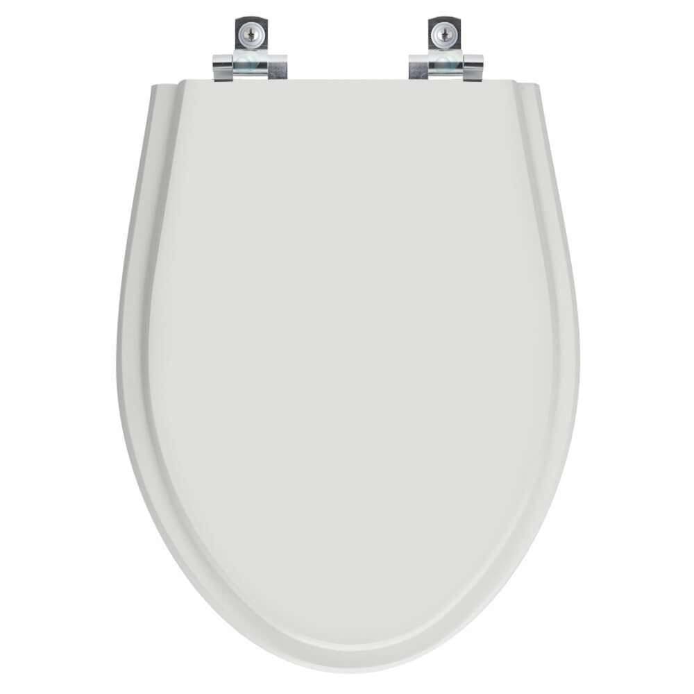 Assento Sanitário Soft Close Alpinia Cinza Claro Para Vaso Fiori