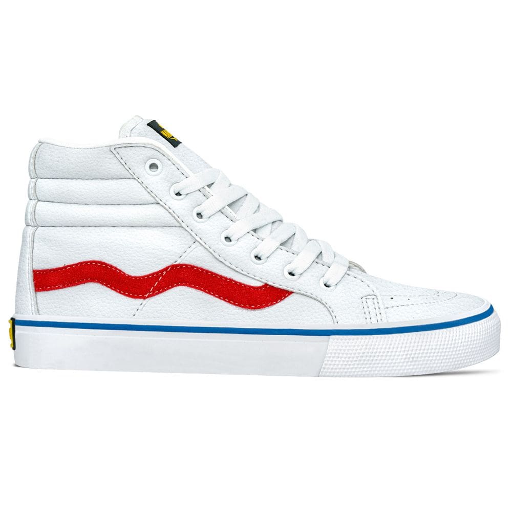Tênis Mad Rats Sintético Unissex Hi Top PU | Branco Vermelho