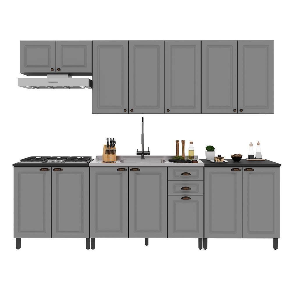 Cozinha Modulada Firenze 6 Peças com Balcão 120cm sem Tampo - Indékes