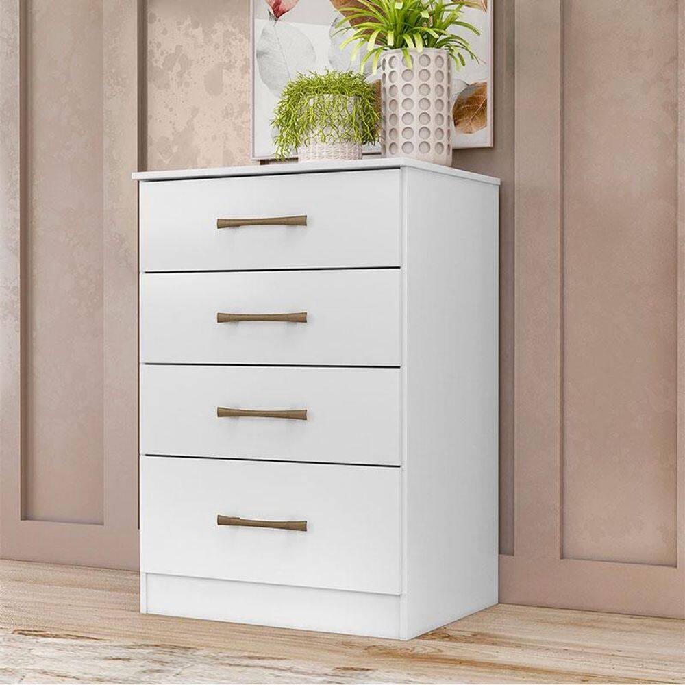 Cômoda Gaveteiro Ambiente MS913 Branco Brilho - Moval