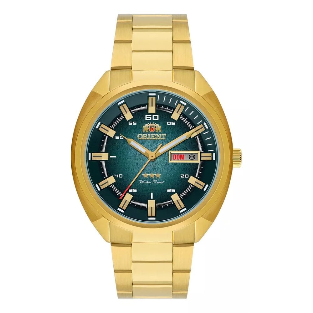 Relógio Automatico Orient Dourado Masculino Nh3gg006 E1kx