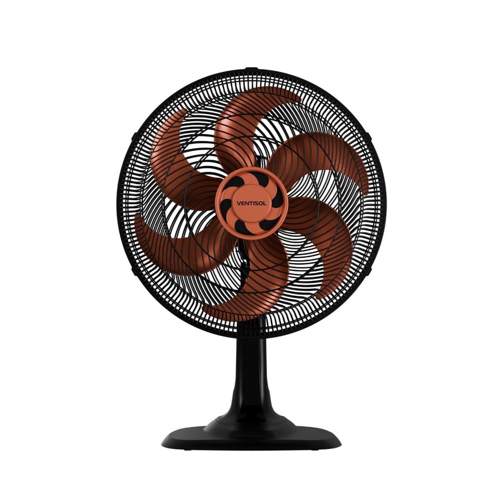 Ventilador de Mesa Turbo 6 Pás Premium 80W 3 Velocidade 220V Bronze Ventisol