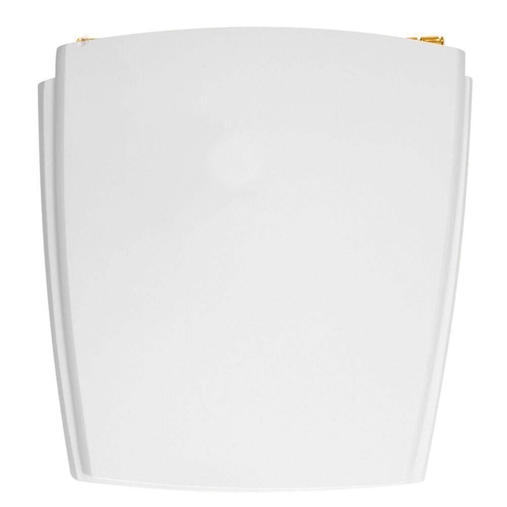 Assento Sanitário Poliester Nuage Branco Para Vaso Incepa Com Ferragem Dourada