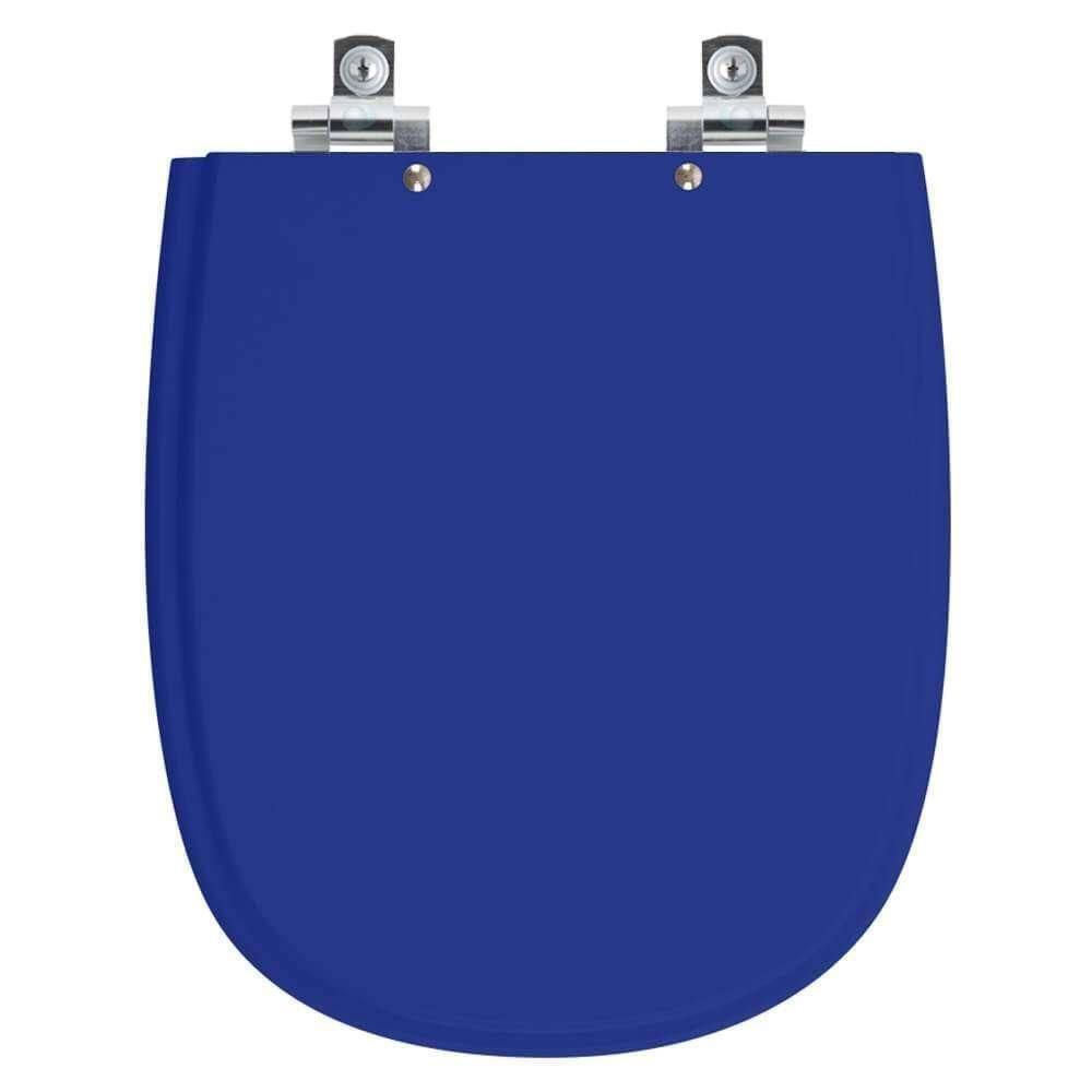 Assento Sanitário Soft Close Dona Beja Azul Para Vaso Santa Clara