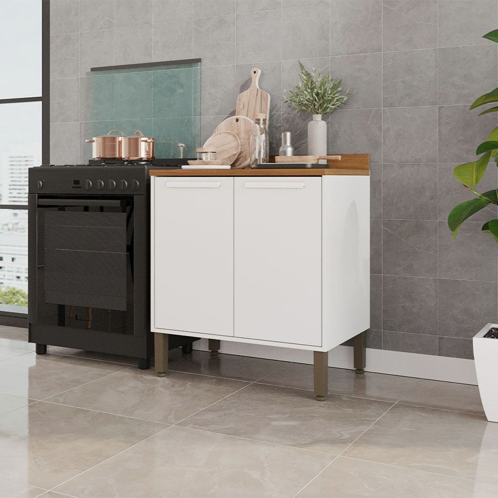 Balcão Cozinha Flórida 2 portas 80cm Salleto