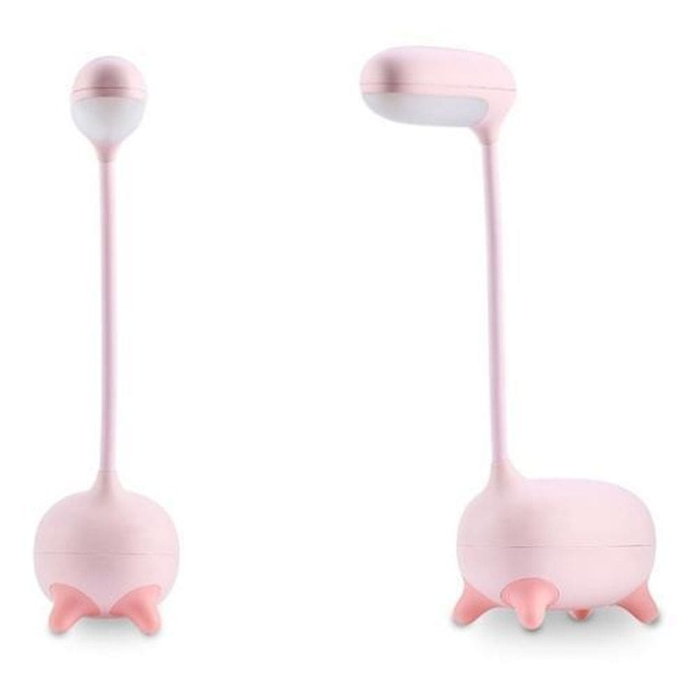 Luminária Girafa Led Mesa Flexível Recarregável Touch - Rosa