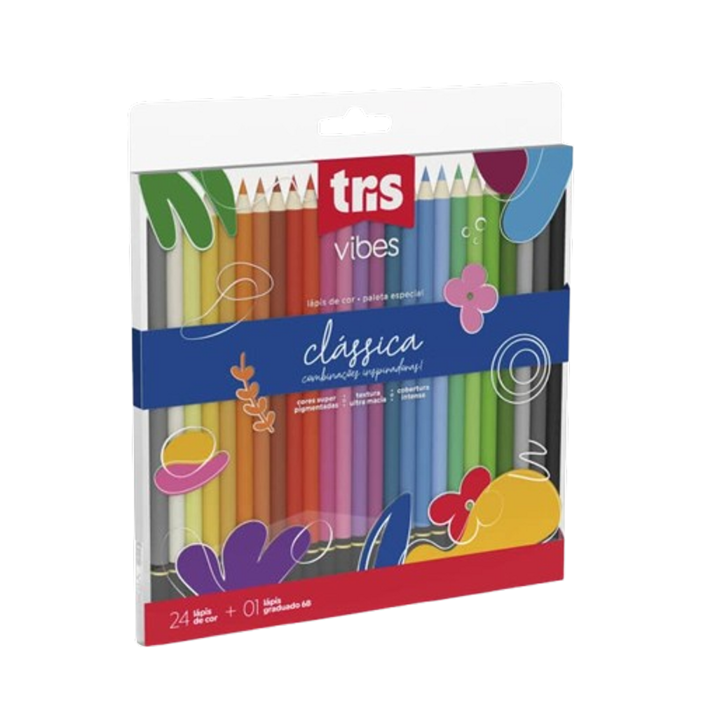 Lapis de cor Tris Vibes Clássica 24 cores