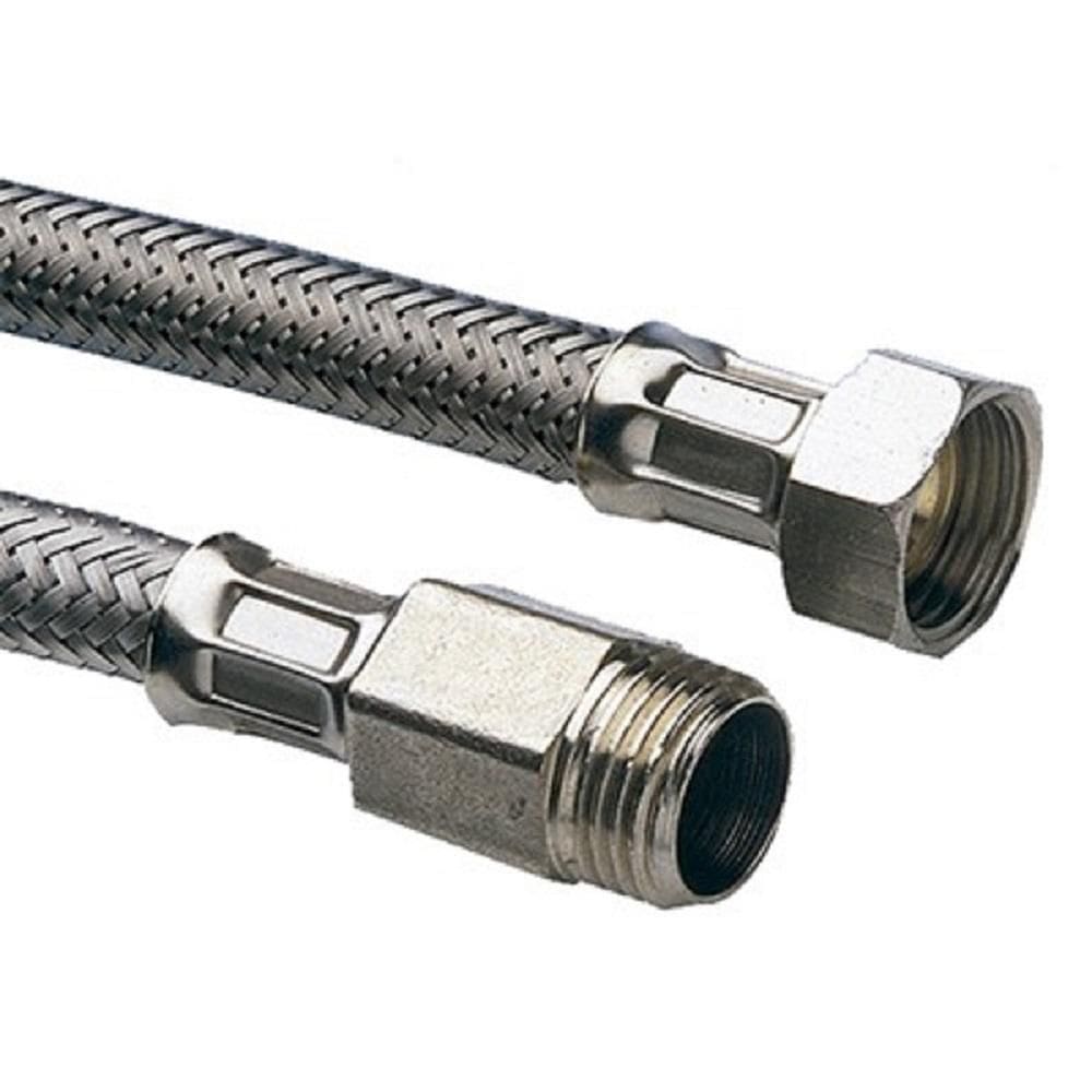 Engate Flexível Com Trama Em Aço Inox 1/2 40Cm Mxf