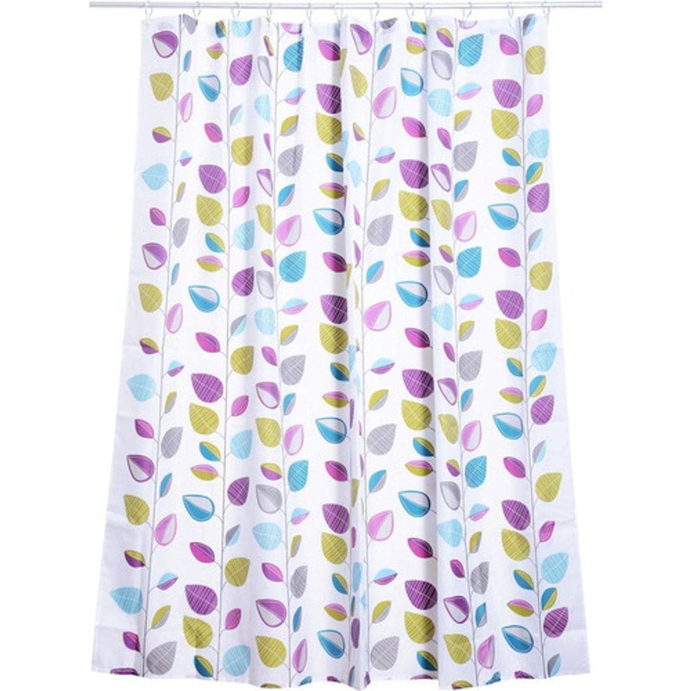 Cortina De Banho Folhas Coloridas 180x180 Cm