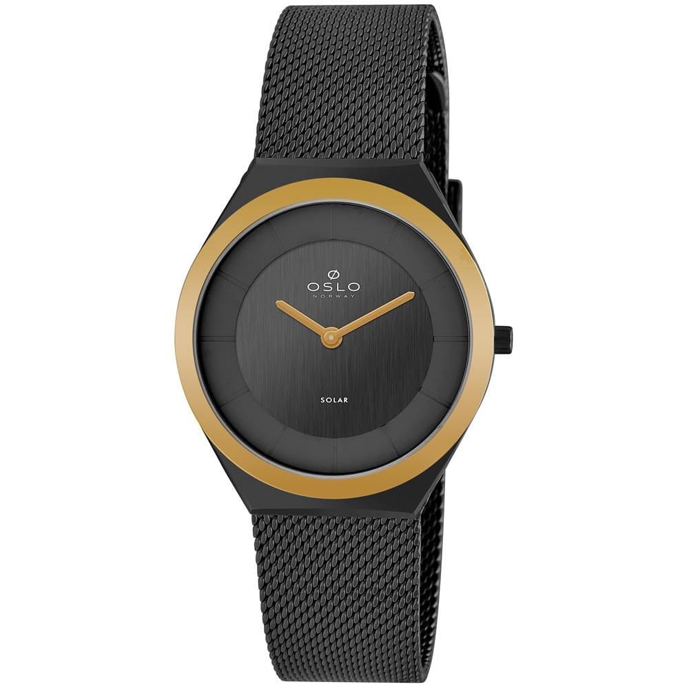 Relógio Oslo Feminino Ref: Oftsssvs0005 P1px Slim Solar Black