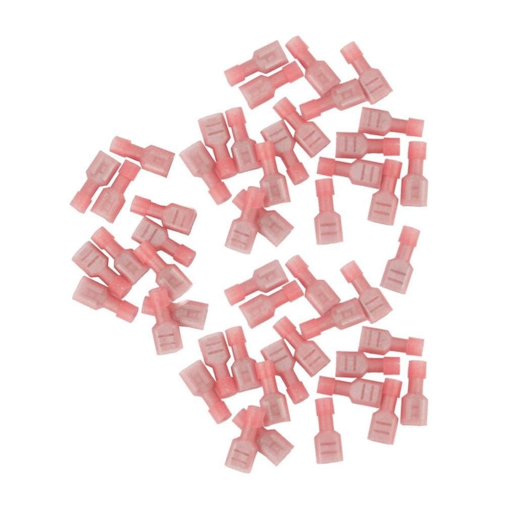 Terminal Luva Macho 0,5X1,5Mm² 10A Vermelho 50Peças Decorlux