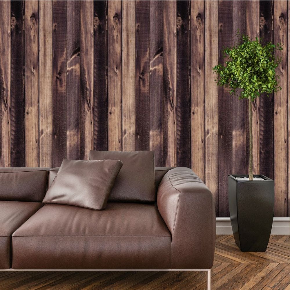 Papel De Parede Adesivo Madeira Lavável Cozinha 3 metros