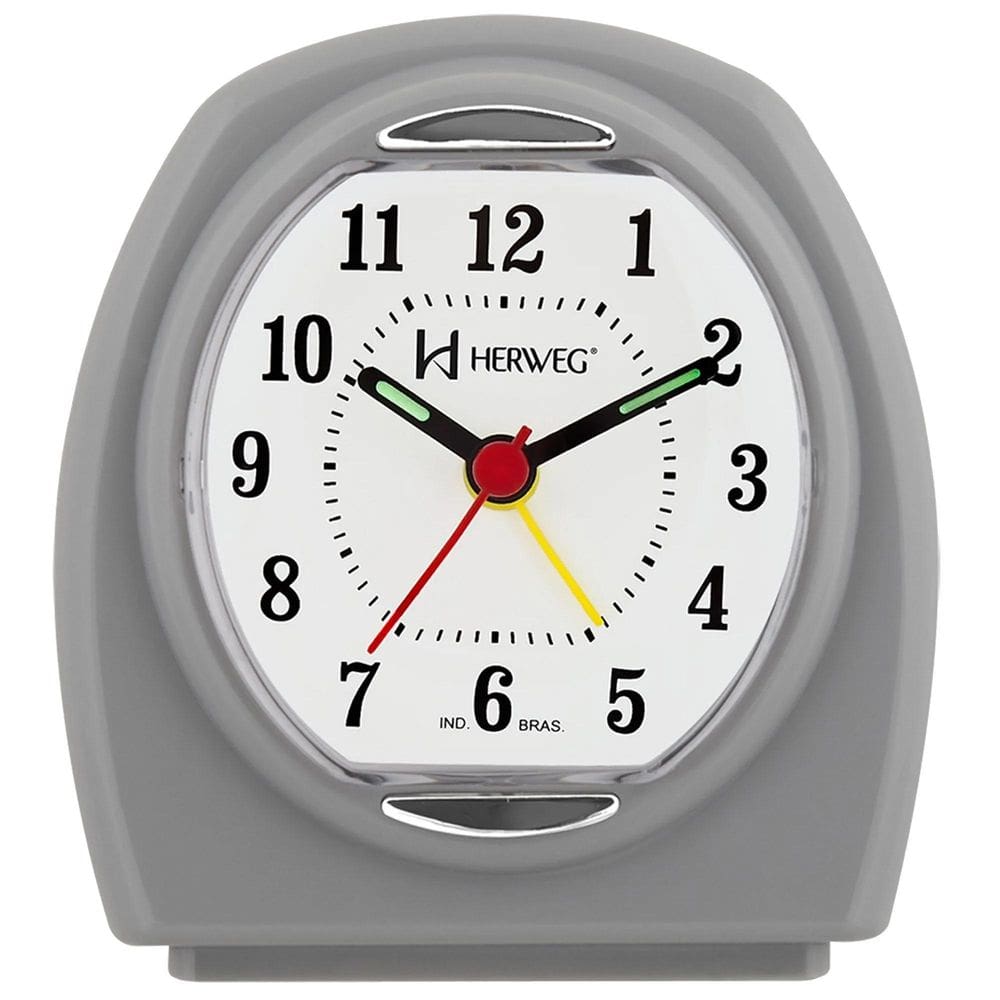 Relógio Despertador Herweg Cinza 2633-024