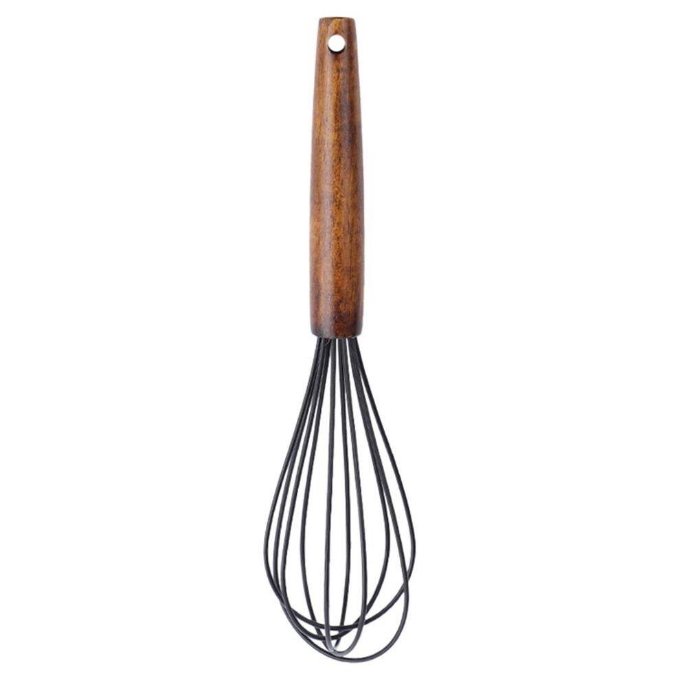 Batedor Fouet Preto Paramount com Cabo Madeira 26 cm