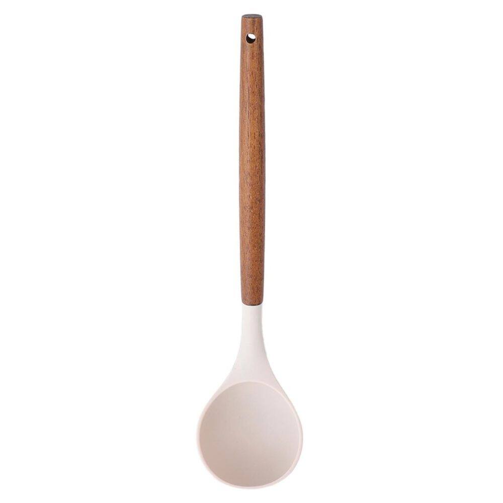 Concha de Silicone Creme Paramount com Cabo Madeira 33 cm