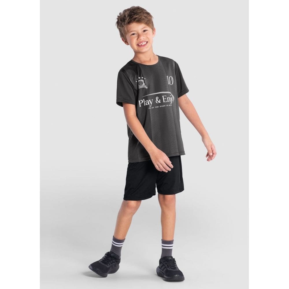 Conjunto Infantil Menino Esportivo Cinza Brandili
