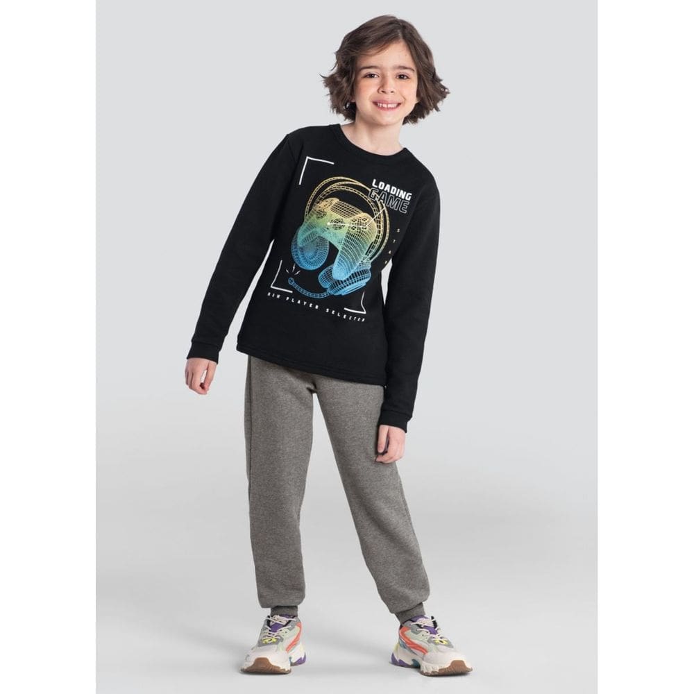 Conjunto Infantil Menino Gamer Metalizado Brandili