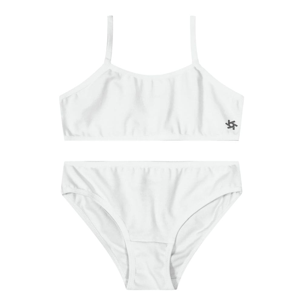 Conjunto top e cacinha infantil menina em cotton Brandili