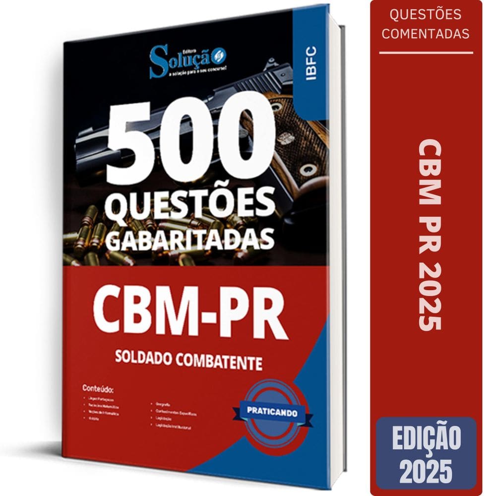 Caderno Questões Cbm Pr 2025 Soldado Combatente Questões