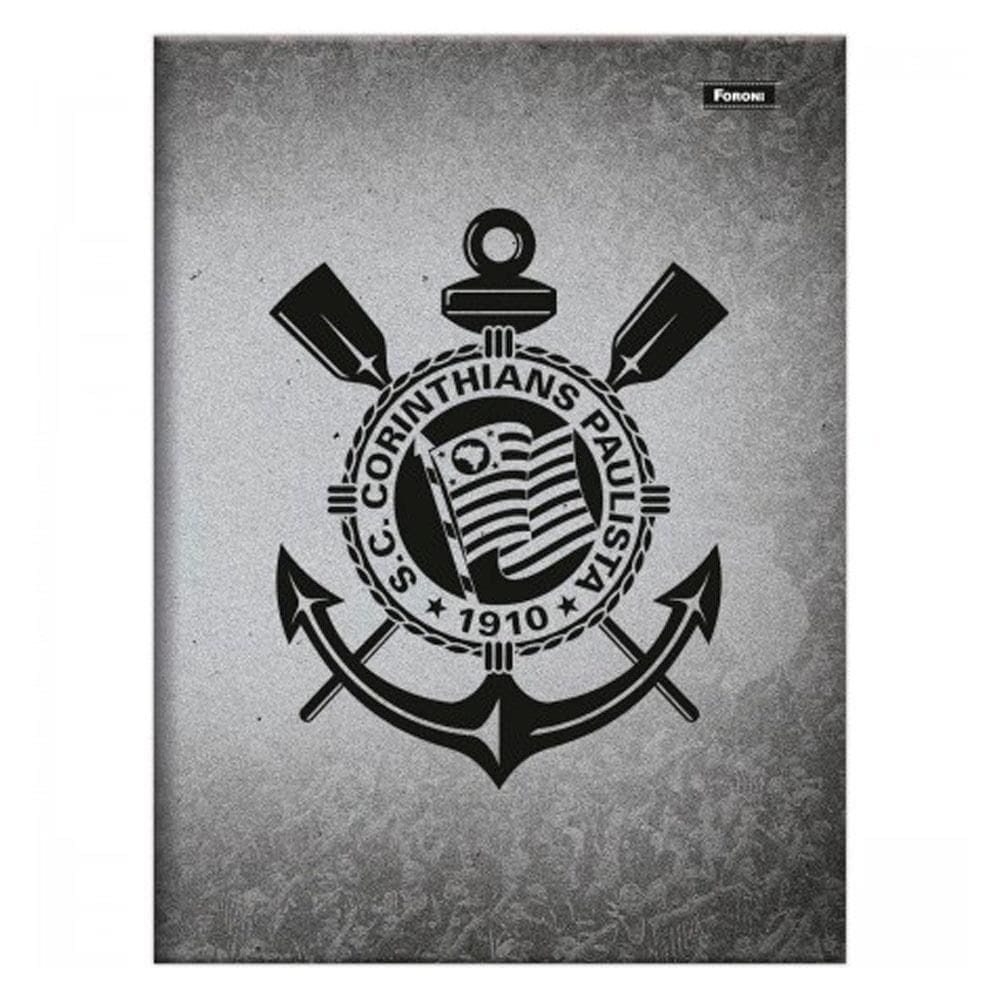 Caderno Brochurão 80Fls Corinthians Cinza Foroni