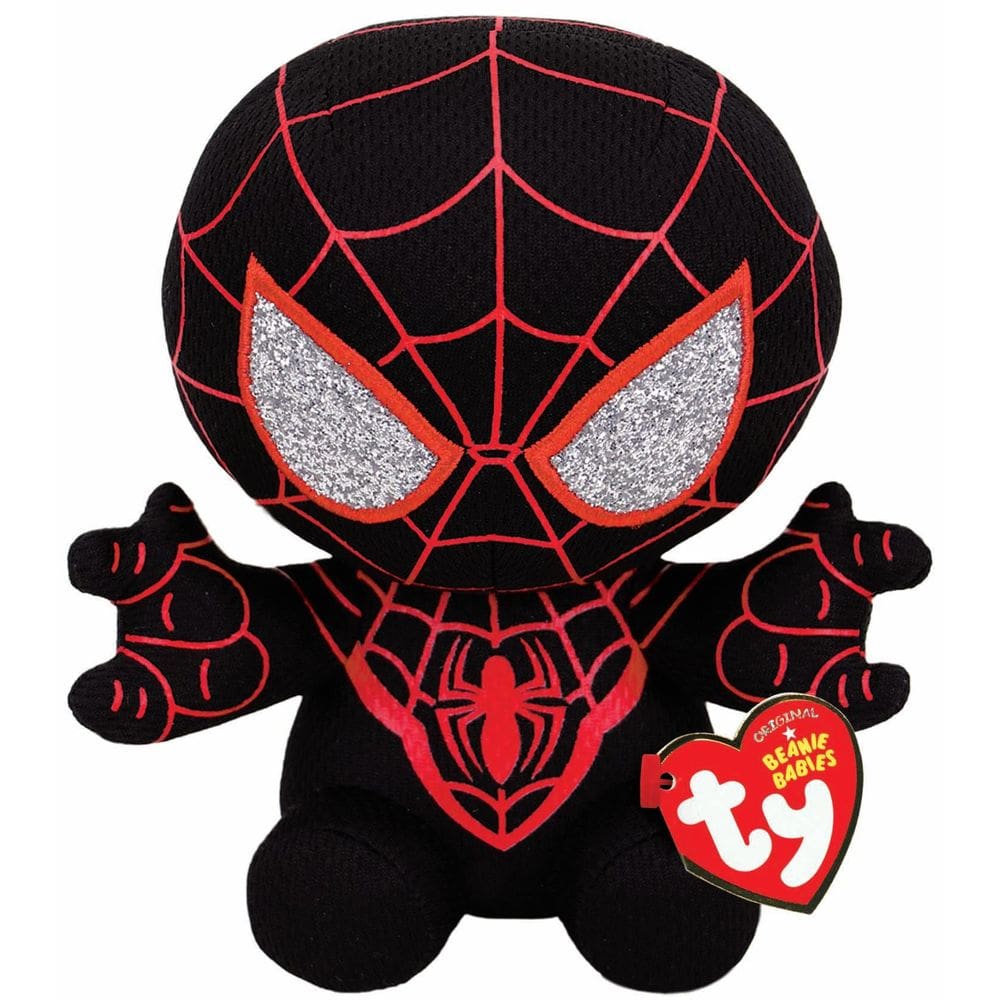 Brinquedo de pelúcia Ty Marvel Avengers Miles Morales Squishy Beanie