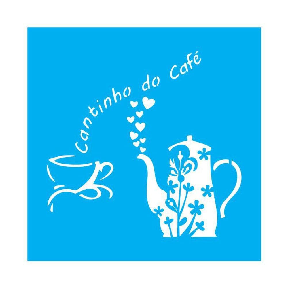 Stencil Tamako Cantinho Do Café - 30X30Cm - Ref D210