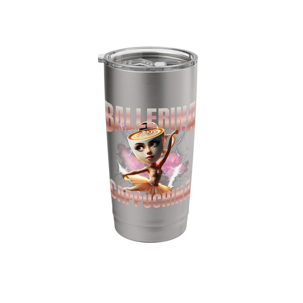 Copo de aço inoxidável isolado Ballerina Capuchina Tralalero