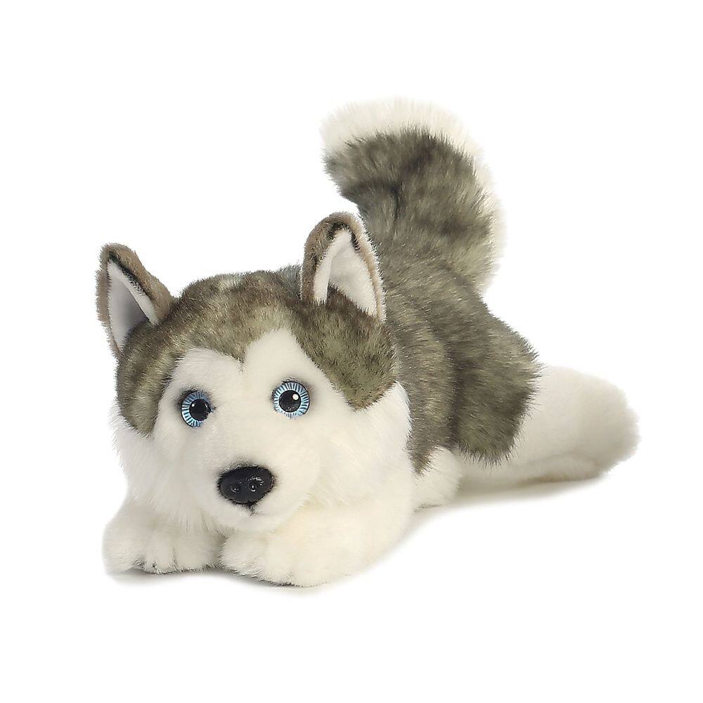 Bicho de pelúcia Aurora Realistic Miyoni Lying Husky 28cm