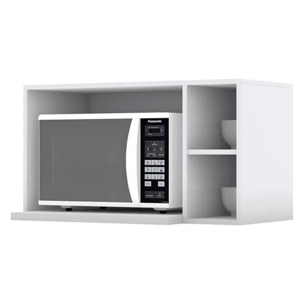 Armario Aereo Para Microondas Mdf 80 Cm Americana C557 Branco Henn