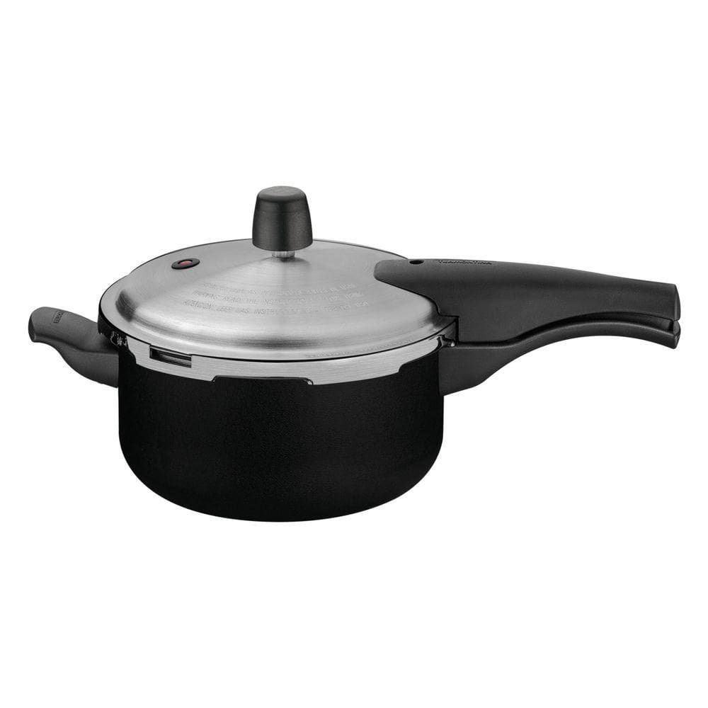 Panela De Pressão Tramontina Vancouver Em Alumínio Com Revestimento Interno E Externo Antiaderente Starflon Max Preto