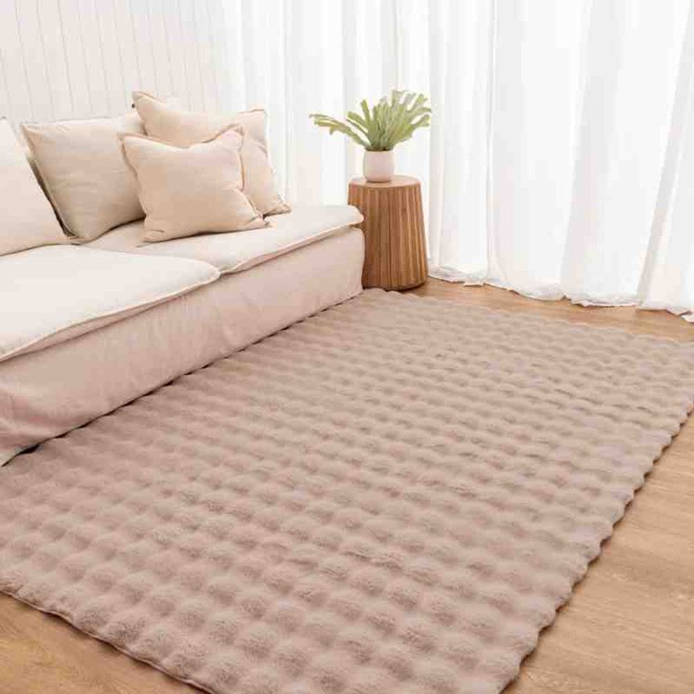 Tapete Pele Bubble 0,60 x 1,20 Bege Niazitex