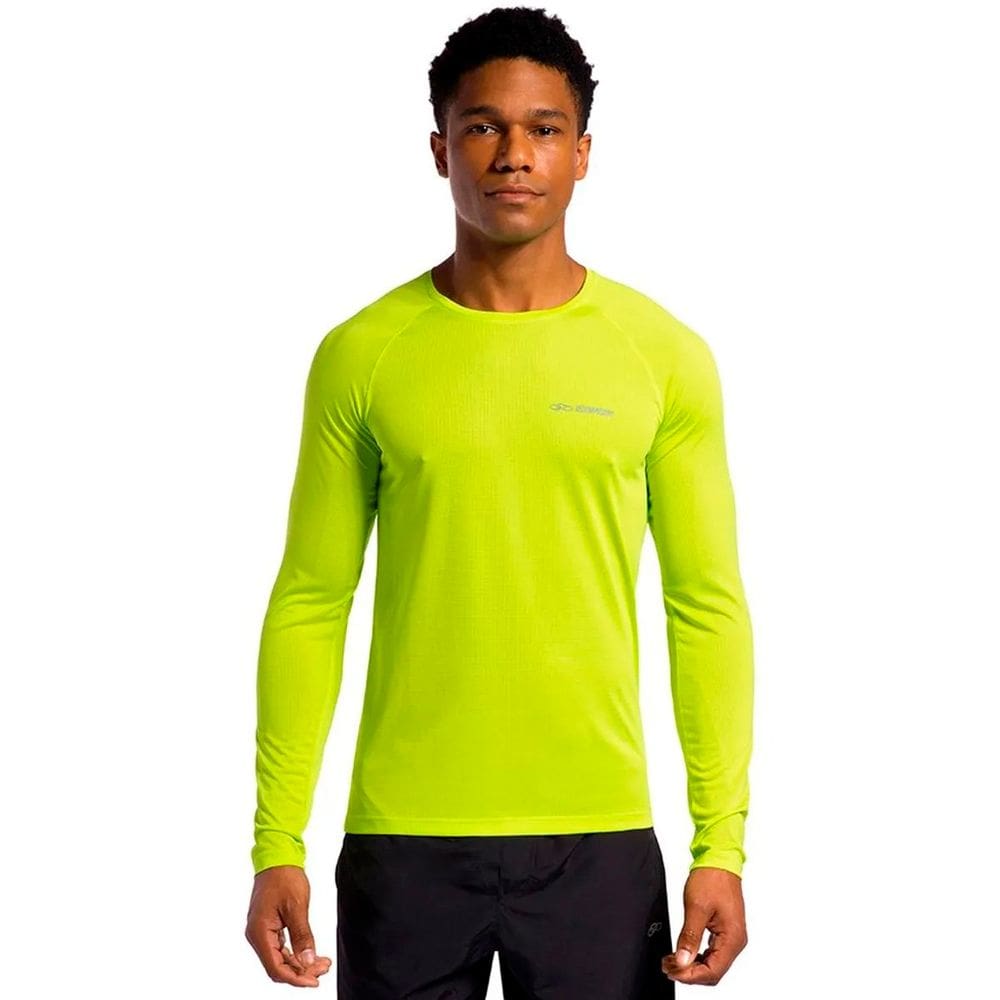 Camiseta Olympikus Runner Masculina Manga Longa 2.0 Lime