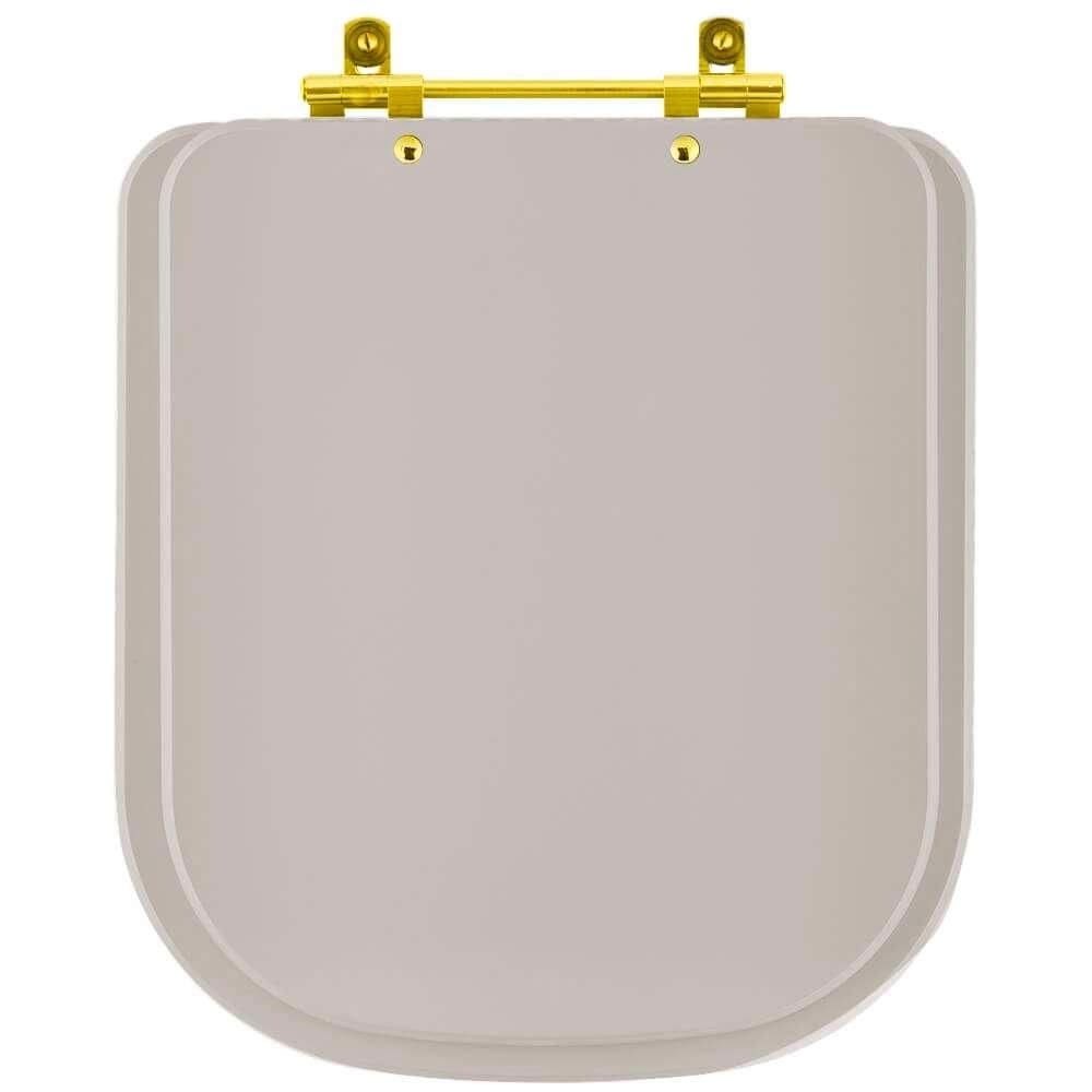 Assento Sanitário Axis Barbante para vaso Deca com Ferragem Dourada