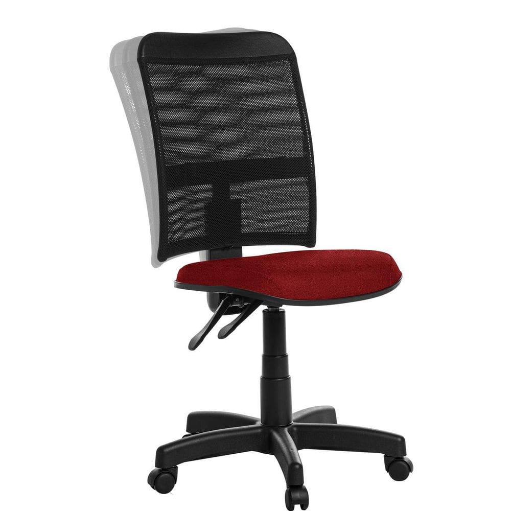 Cadeira Escritório Ergonômica Em Tela Rcp Cor Vermelho