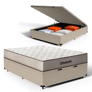 Cama Box Baú com Colchão de Espuma D60 Double Face Force Dream - Ortobom Casal 138cm