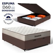 Cama Box Baú com Colchão de Espuma D60 Double Face Force Dream - Ortobom Casal 138cm