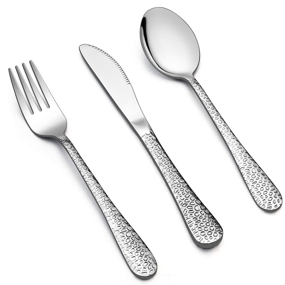 Conjunto de utensílios para crianças LIANYU, talheres de aço inoxidável de 9 peças