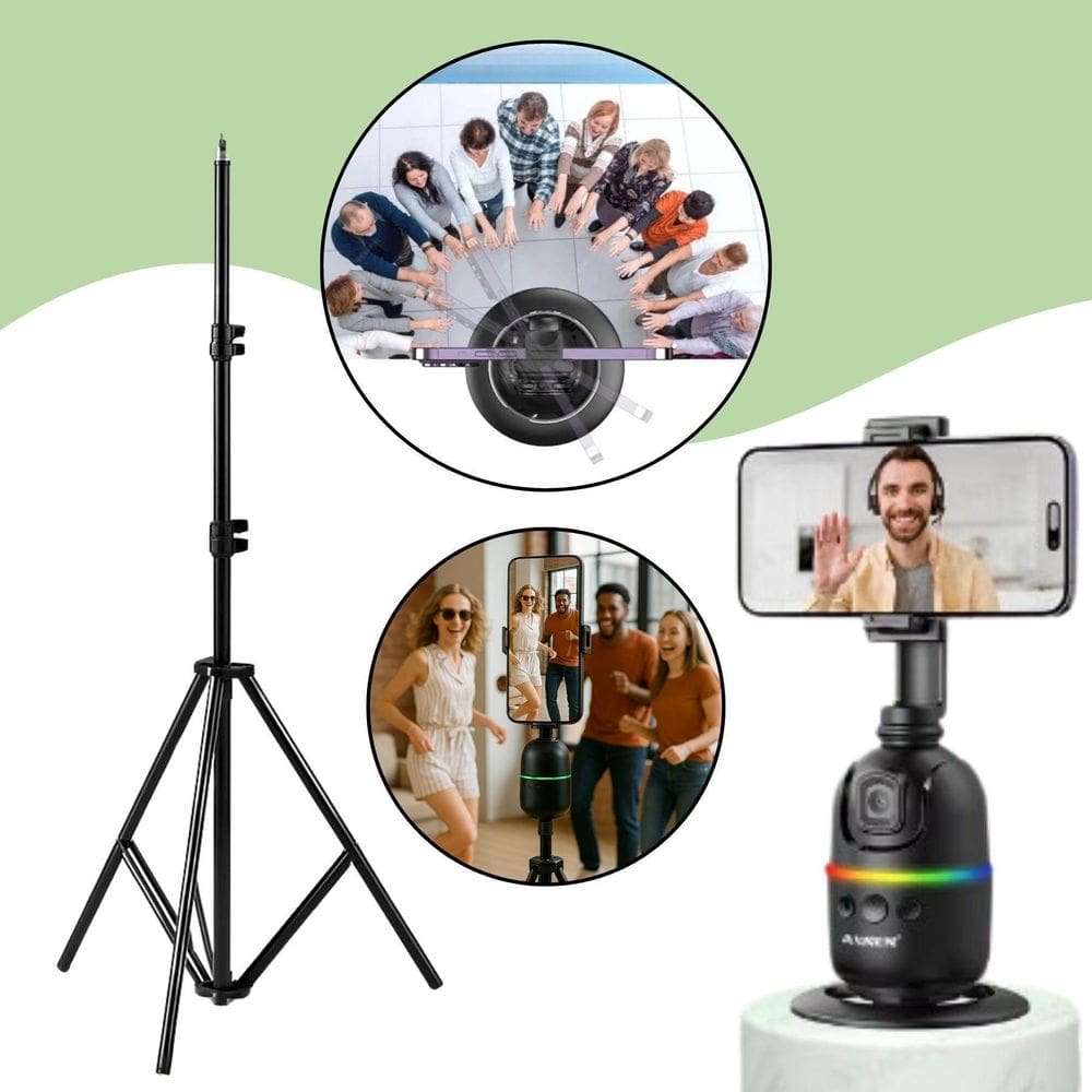 Suporte Gimbal 360O Facial Gestos Com Tripé