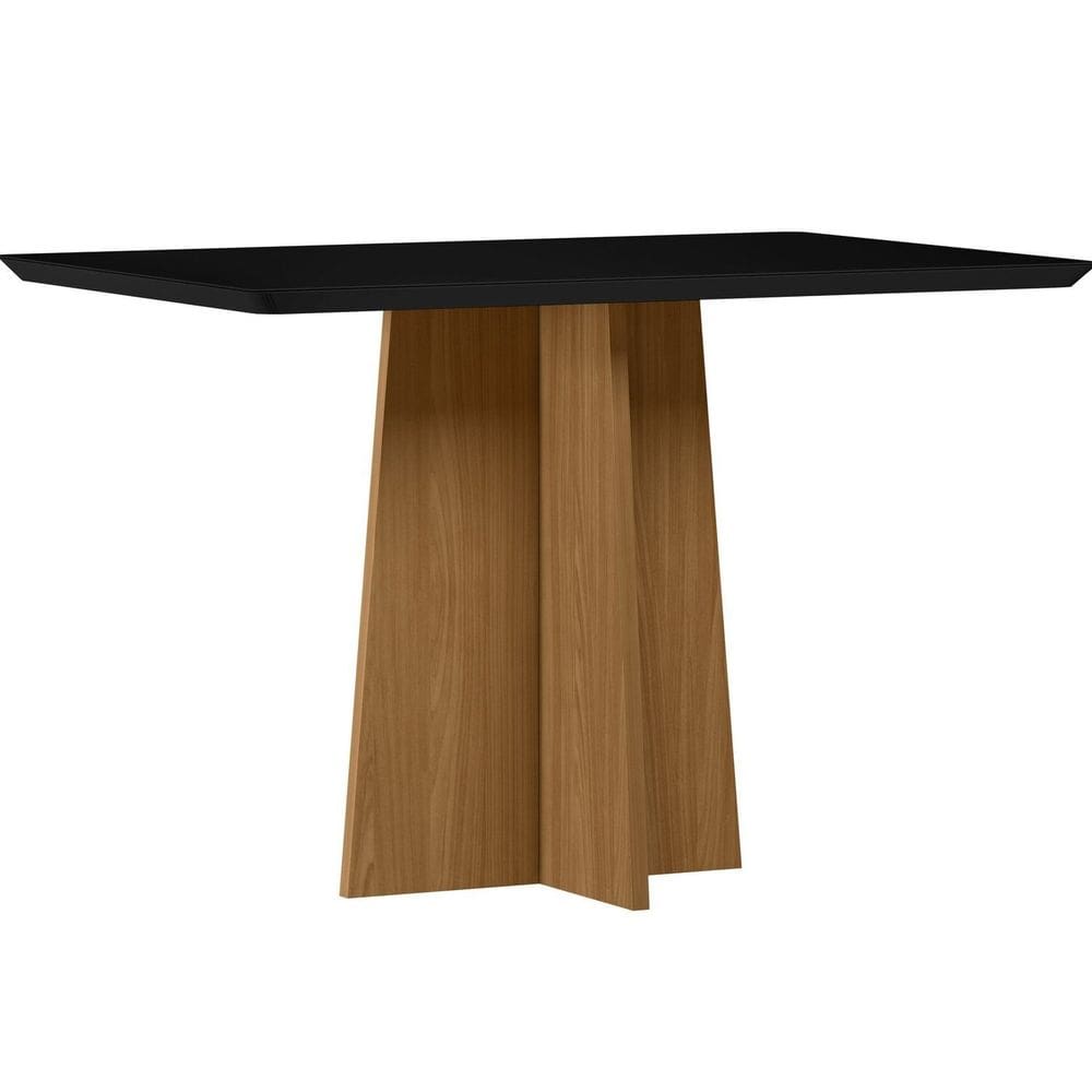 Mesa de Jantar 120cm X 80cm Moderno Ypê/Preto