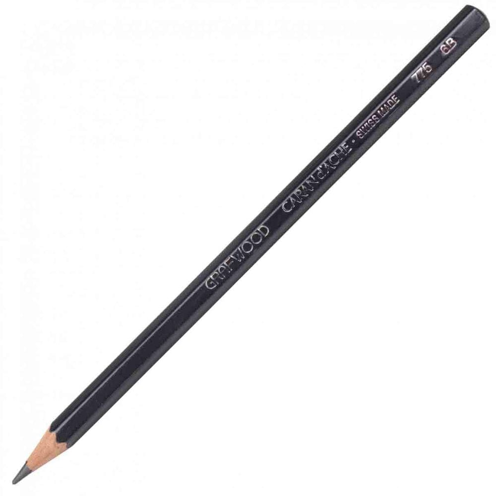 Lapis Grafite Graduado Grafwood 775 Caran D Ache 6B