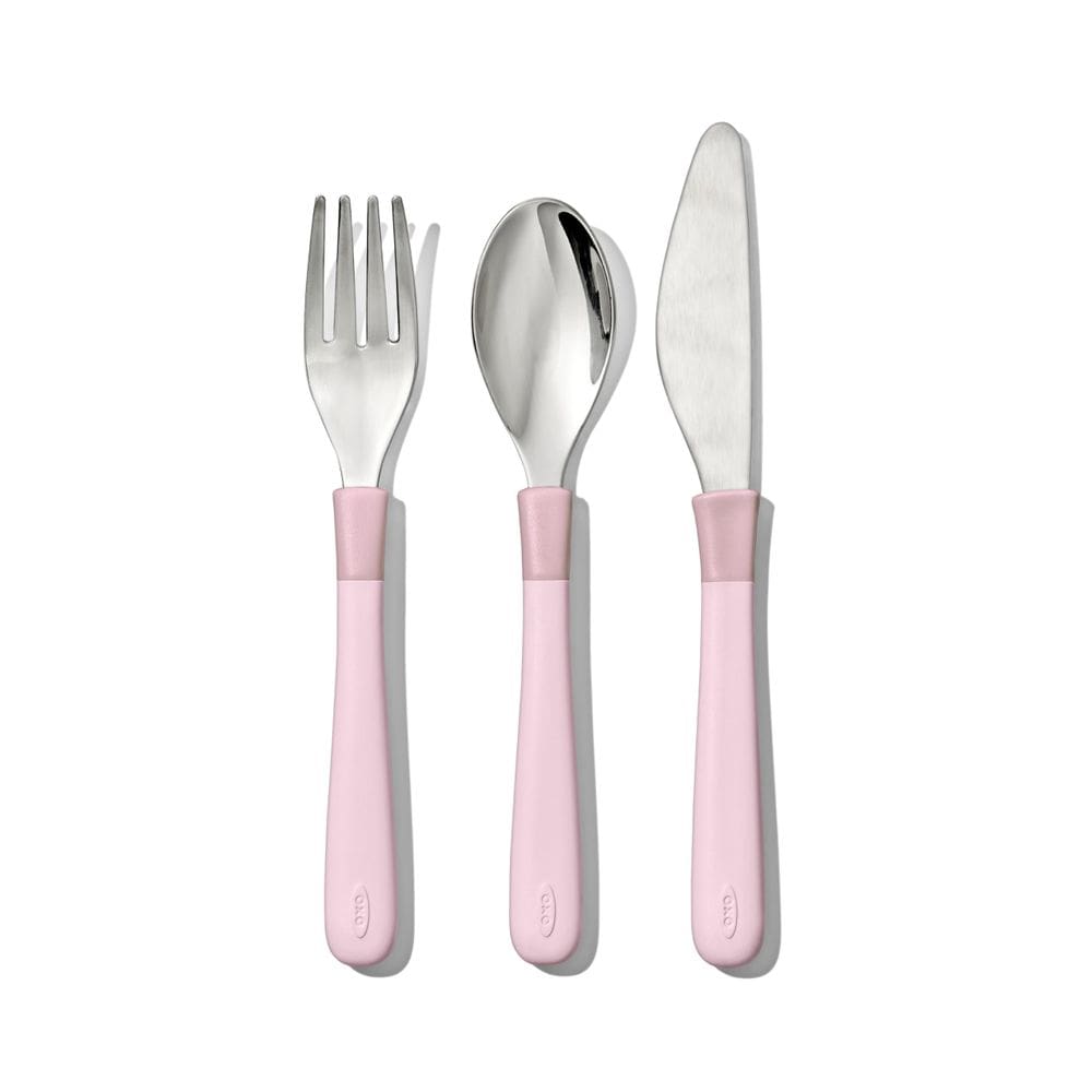 Conjunto de talheres OXO Tot Blossom para crianças de 3 anos ou mais em aço inoxidável