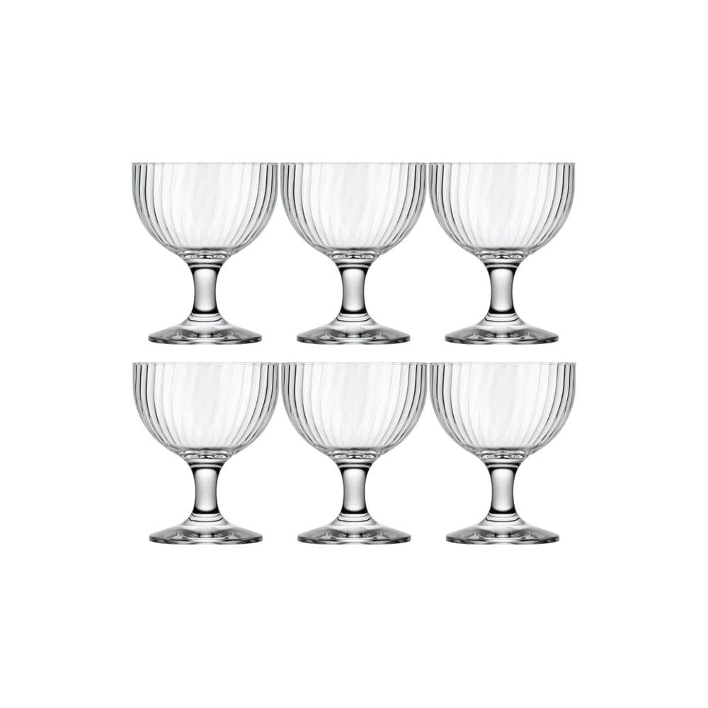 Jogo de Taças para Sobremesa Fiore Vidro 285ml Kit 6 Peças