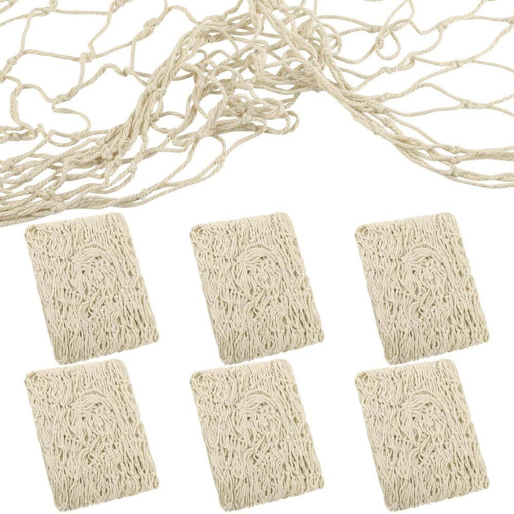 Rede decorativa para peixes Fishnet Aodaer Natural Cotton x6