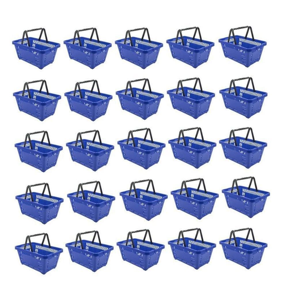 Cesto De Compras D100 Dellaplast 16L 45X29X19 Azul Kit 25