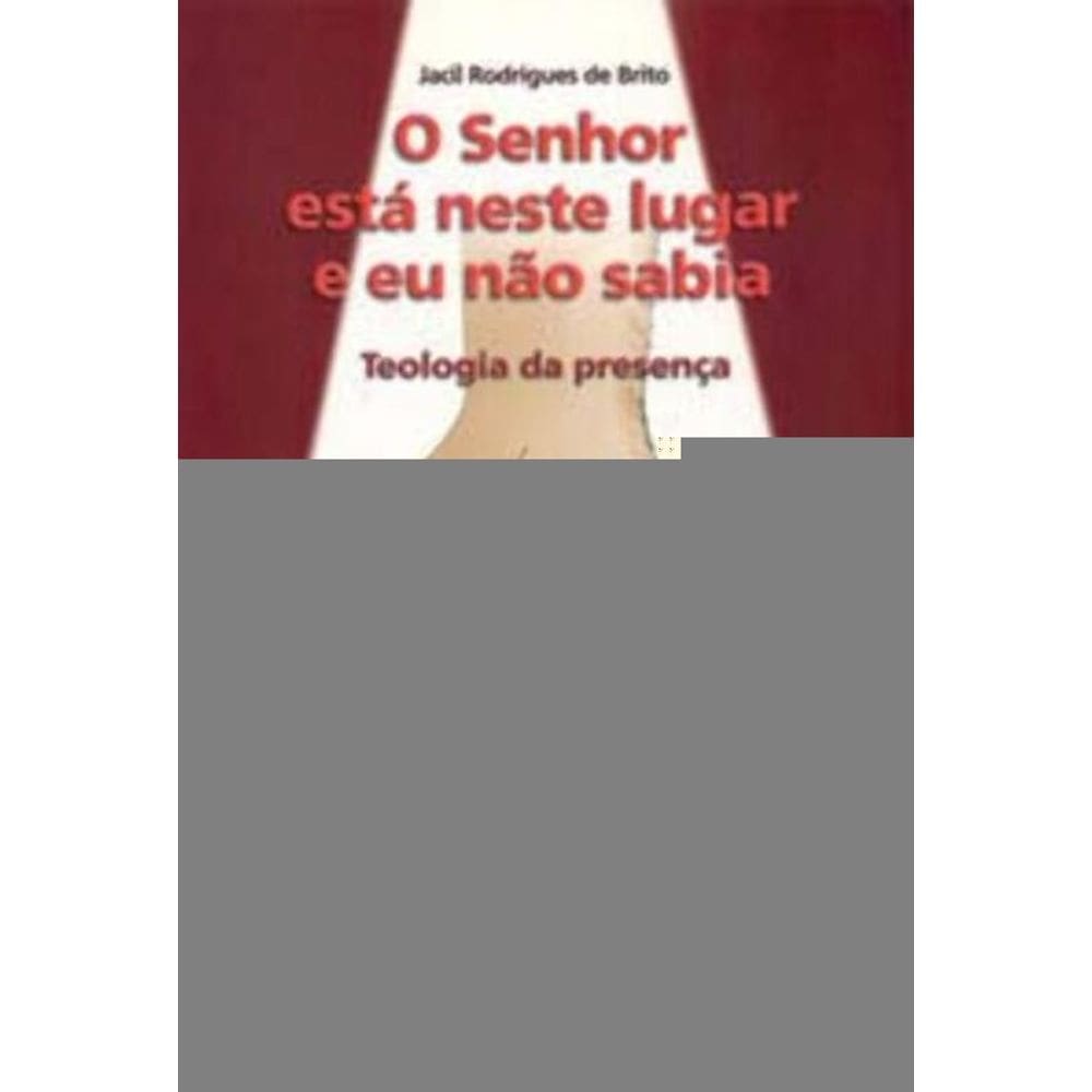 o Senhor Está Neste Lugar e Eu Não Sabia - Teologia Da Presença - Teologias Bíblicas 4